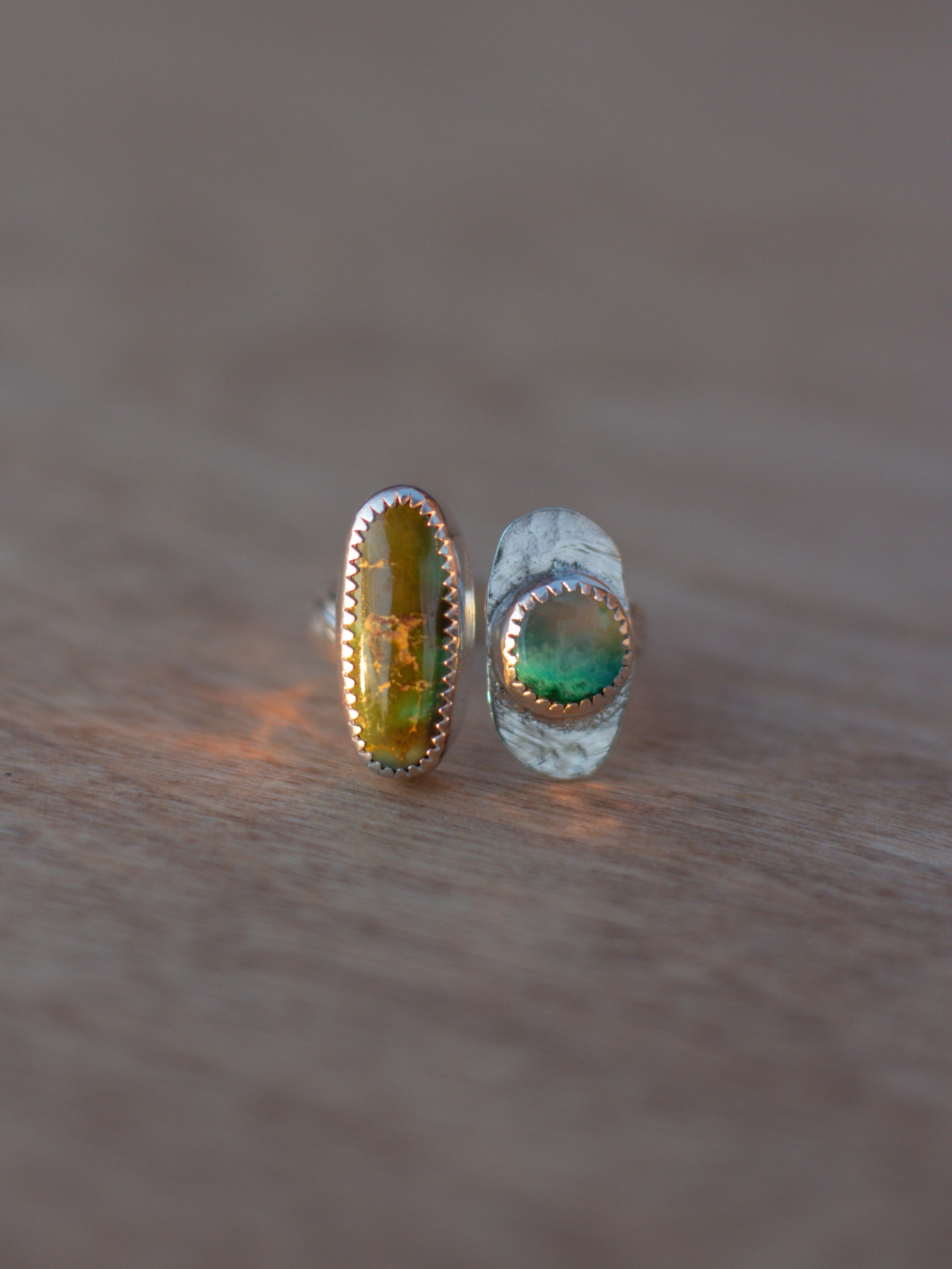 Turquoise & Inspiration Mine Gem Silica Ring (9-10)