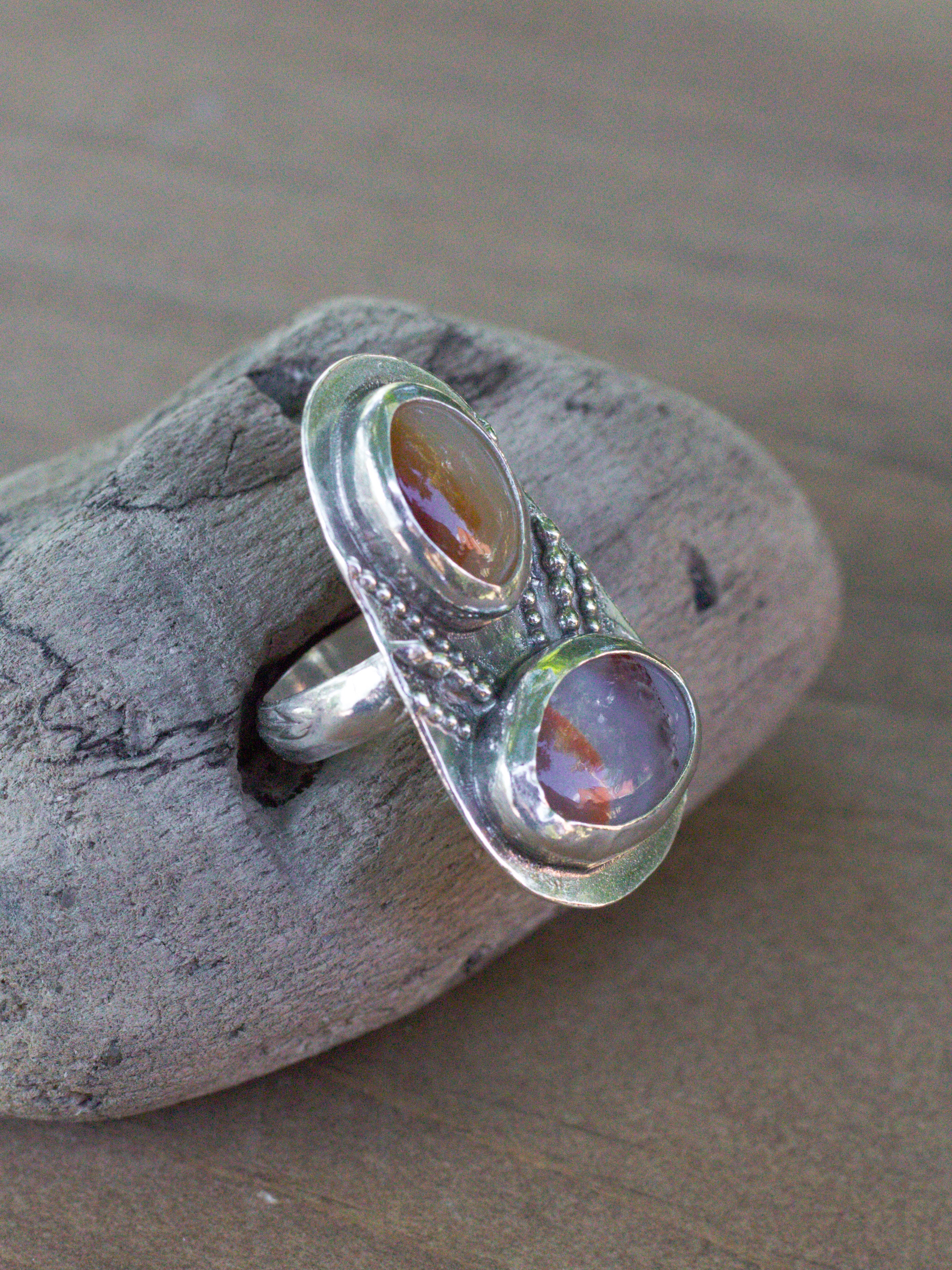 Double Agate Ring
