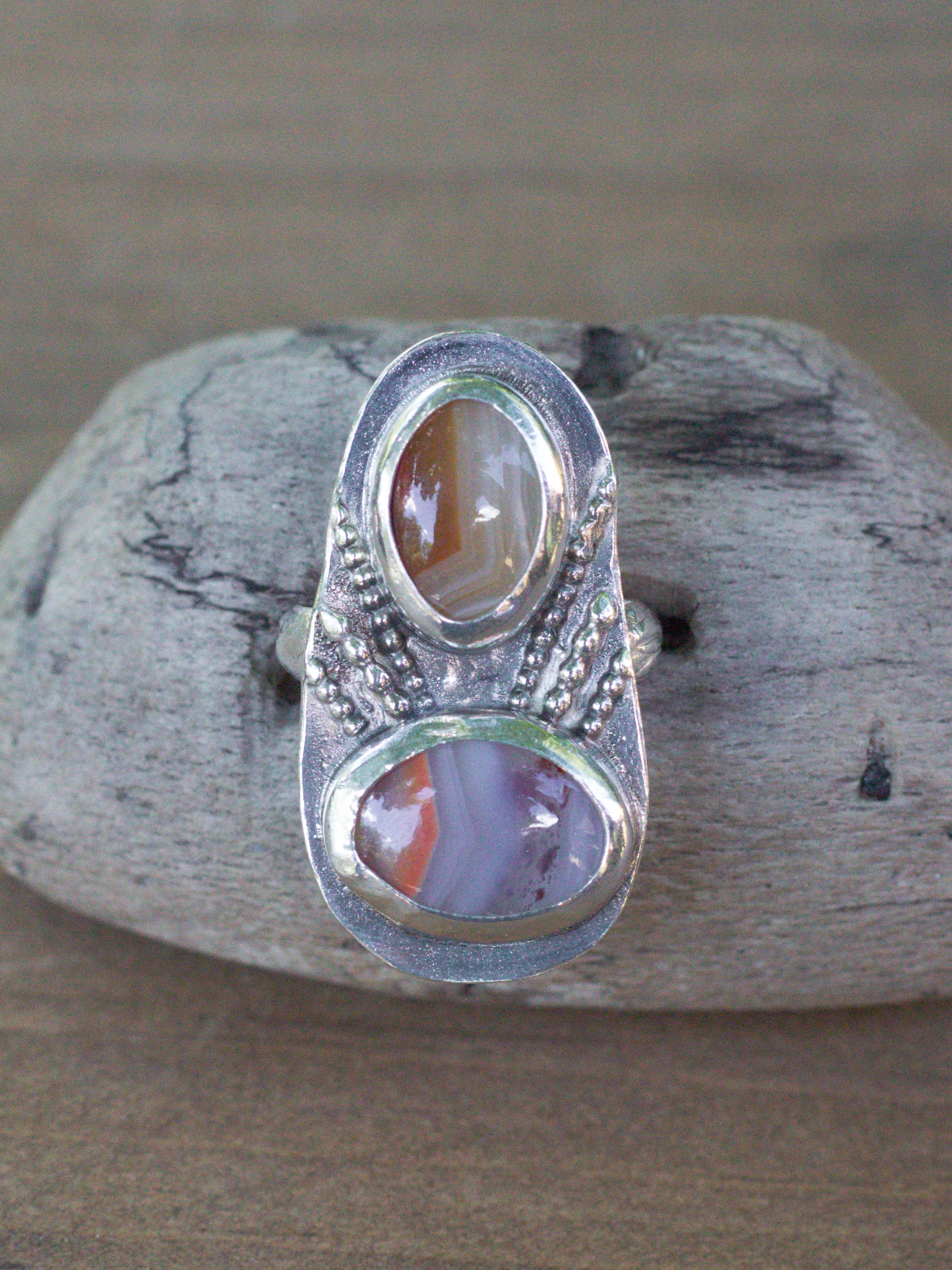 Double Agate Ring